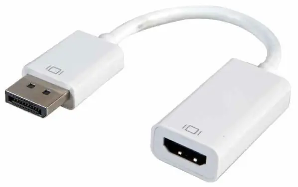 PRO SIGNAL - Tánaiste DisplayPort go HDMI, Baineann go Firinscneach, Bán