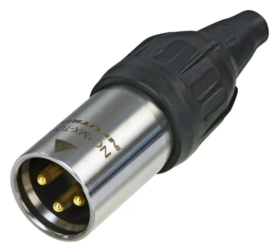 NEUTRIK תקע XLR 3-קוטבי, IP65, 16A, מגעי זהב