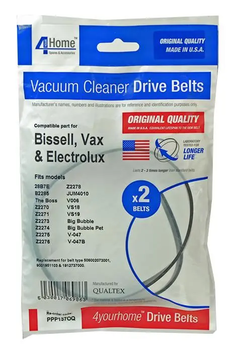 4 YOUR HOME - Courroies pour aspirateurs, Pack de 2 (Bissell, Vax & Electrolux)