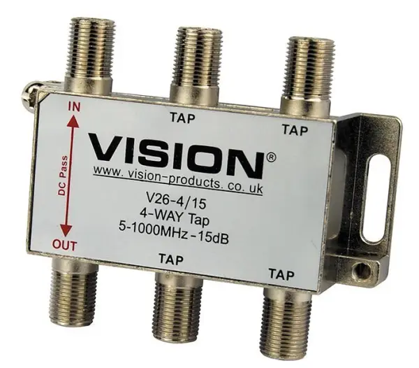 VISION Presa MATV 4 Vie 15dB per TV Terrestre e Radio