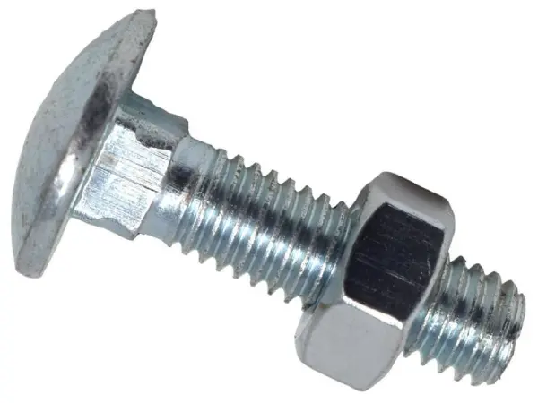 METALMATE® ברגי ראש כוס מרובע ואום מצופי אבץ M8 x 30 מ''מ, 50 יח'