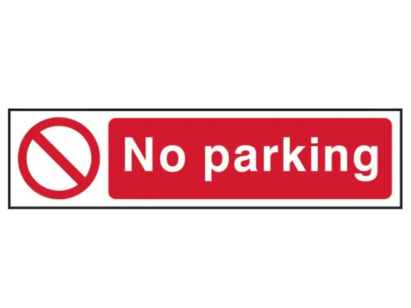 SCAN No Parking PVC Sign, 200x50mm