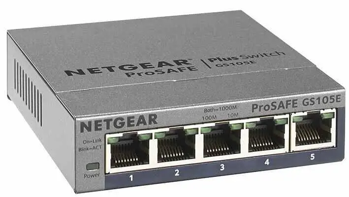 NETGEAR מתג ג'יגהבית 5 יציאות ProSafe, תיקתק מתכת (לא מנוהל)