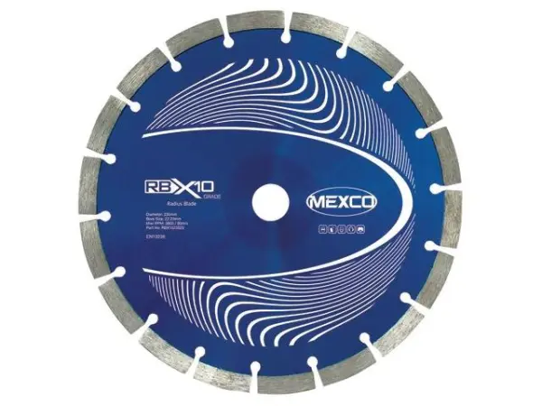 MEXCO RB X10 Curve Cutting Diamond Blade, 230mm x 22.23mm