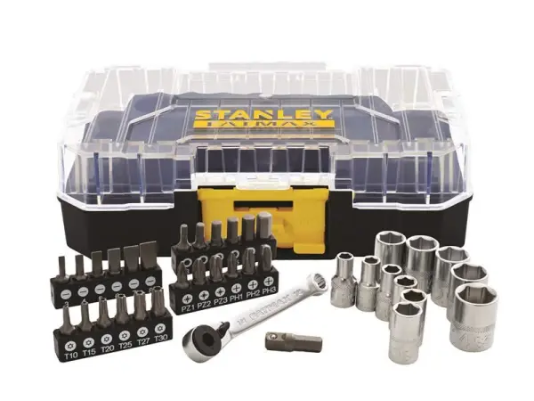 STANLEY FatMax PRO-STACK Juego de Vasos y Puntas 1/4 Pulgadas, 37 Piezas