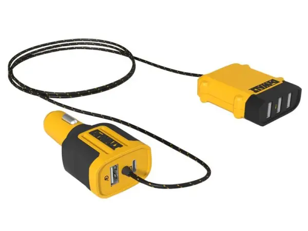 DEWALT Cargador USB de 5 Puertos para Asientos Delanteros y Traseros