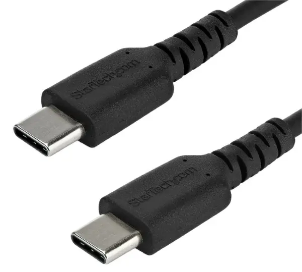 STARTECH - Cábla USB-C go USB-C, Mórmhaith, 1m, Dubh, USB 2.0