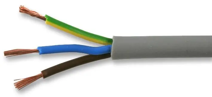 PRO POWER Kulatý napájecí kabel 3-žilový 0,5mm² šedý 100m