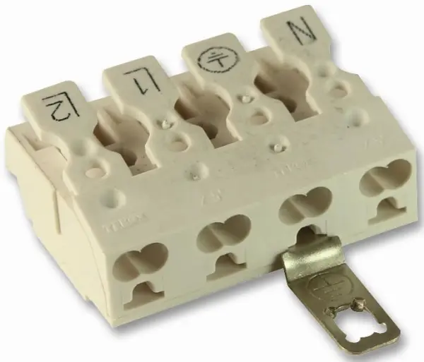 CamdenBoss 4 Pole Panel Mount Connector, Push-In, 10mm Pitch