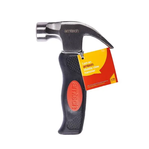 Amtech Magnetic Stubby Claw Hammer 10oz (400g)