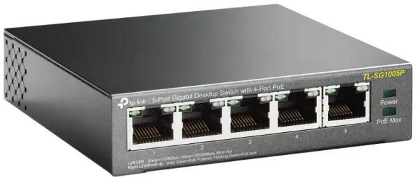 TP-Link – Seiche Gigabyte Déanach 5-Port le 4 Phort PoE