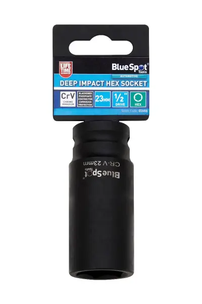 Blue Spot Tools 23毫米深度冲击六角套筒 1/2英寸驱动
