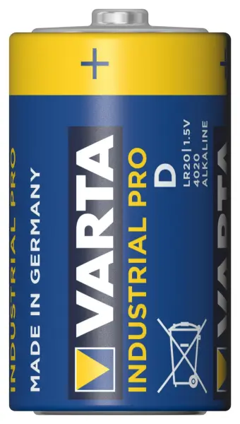 VARTA Industrial Pro Alkaline D 13A Battery 17Ah, Pack of 100