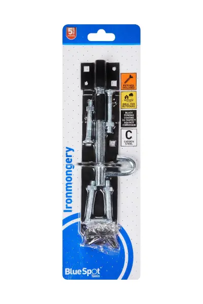 Blue Spot Tools - Brenton Bolt, Black Powder Coated, 150mm