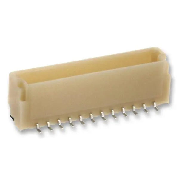 JST Top Entry Wire-to-Board Pin Header, 1mm Pitch, 12 Contacts
