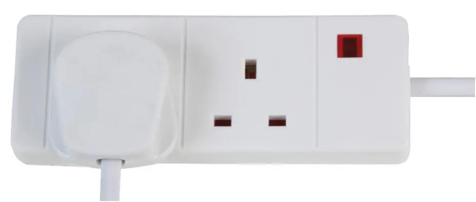 PRO ELEC כבל הארכה בריטי 2 שקעים, 3 מטר, 13A