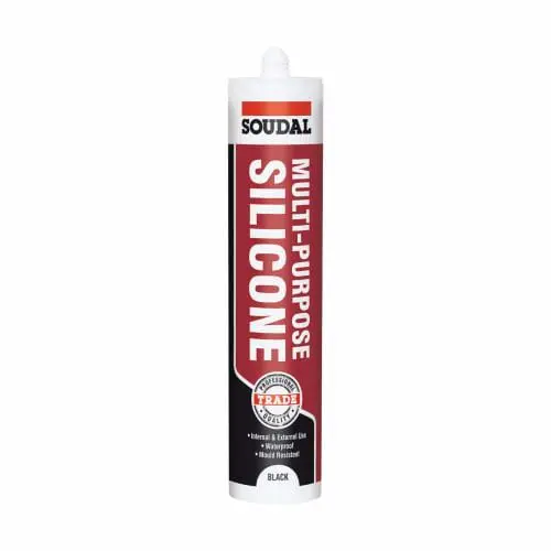 Soudal Silicone Sellante Multiusos, 270ml, Negro