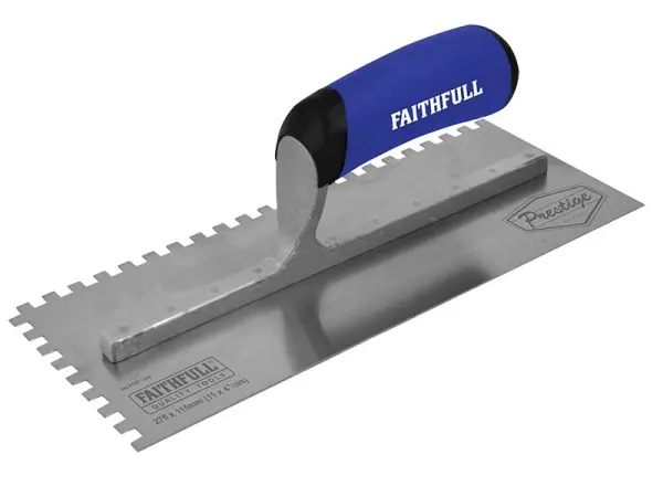 Faithfull Prestige Notched Trowel, 275 x 115mm, 6mm Notch