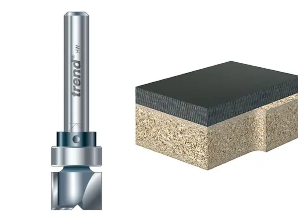 Trend Perfilador de Plantilla 46/90 x 1/4 TCT, 90°, Vástago, 15.9 x 25mm
