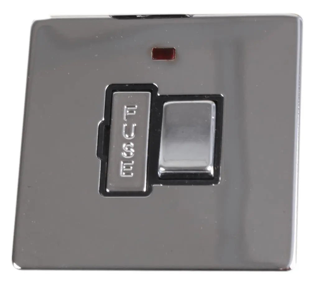 PRO ELEC Interruptor sin Tornillos con Neon, 20A, Cromo Pulido