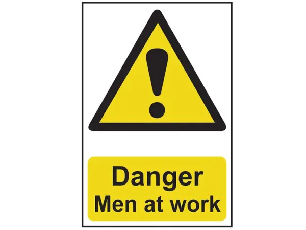 SCAN Danger Men At Work PVC Sign 200x300mm