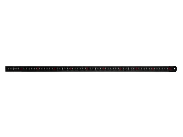 Faithfull Matt Black Stainless Steel Measuring Rule, 1000mm