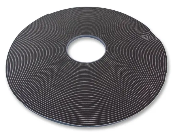 Multicomp Pro Adhesive Backed Foam Sealing Tape Black, 3mm x 6mm x 25m