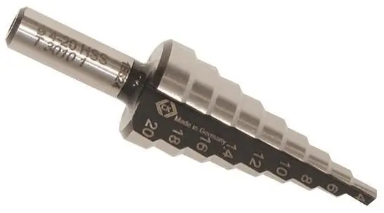 CK TOOLS Píosa Druilimeach Céimneach HSS, 4mm-20mm