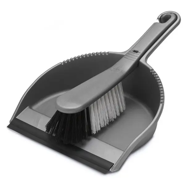 Addis Soft Dustpan & Brush Metallic Set