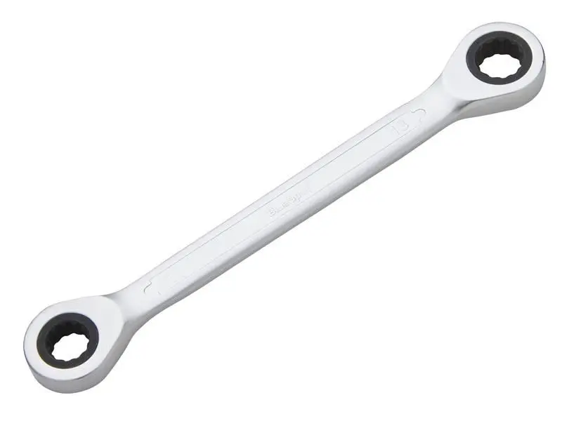BlueSpot Double-End Ratchet Spanner, Chrome Vanadium Steel, 11-13mm