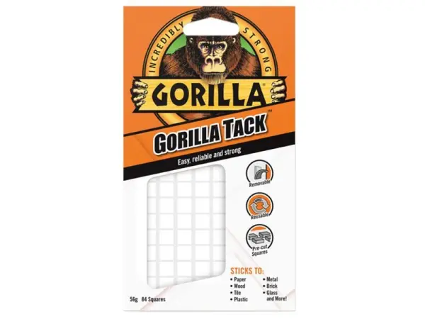 Gorilla Tack Massa Adesiva, 56g (84 Peças)