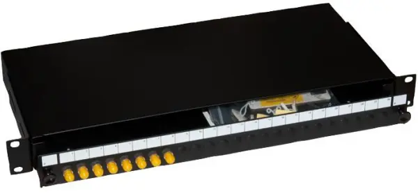 CONNECTIX CABLING SYSTEMS פאנל סיב אופטי 8-יציאות ST עבור רשת אחת, תושבת 1U