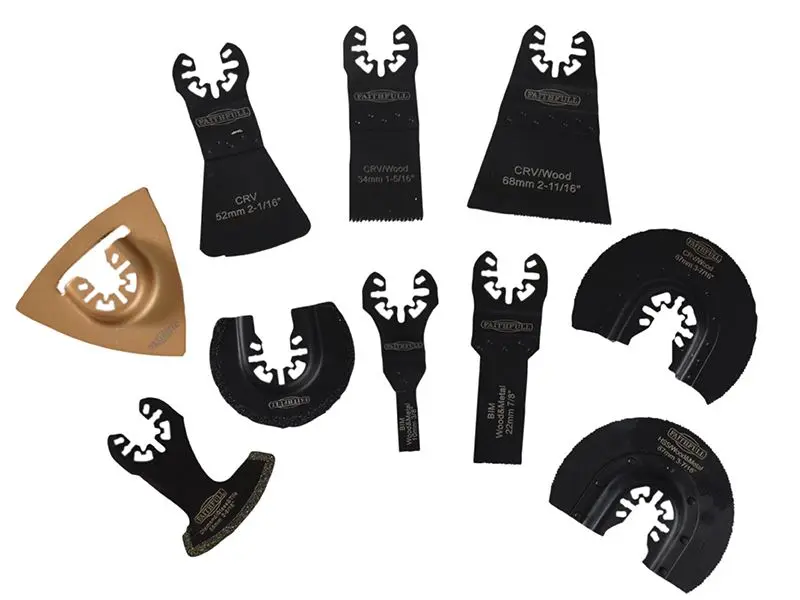 Faithfull 10-dílný set multifunkčních čepelí