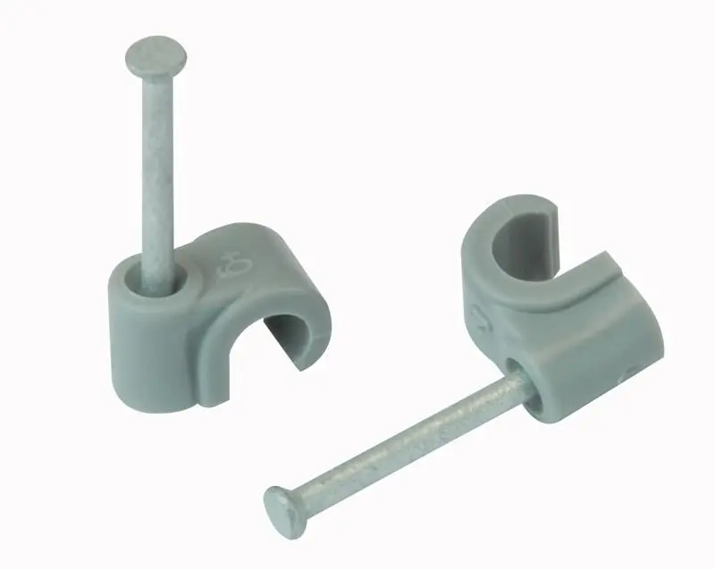 UNIFIX Attaches-câbles ronds, Gris, 6.0mm, Lot de 100