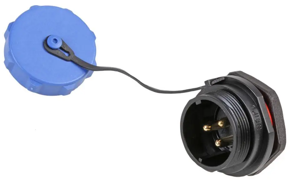 PRO ELEC SP211 시리즈 3극 패널 장착형 커넥터 플러그, IP68