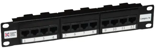 CONNECTIX CABLING SYSTEMS - Painéal Iompair Cat5e Elite, 8x RJ45, 4x Teileafón,