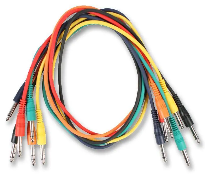 RARAION 6.35mm (1/4in) Stereo Jack Leads, Pure Copper, 30cm, 6 Pack