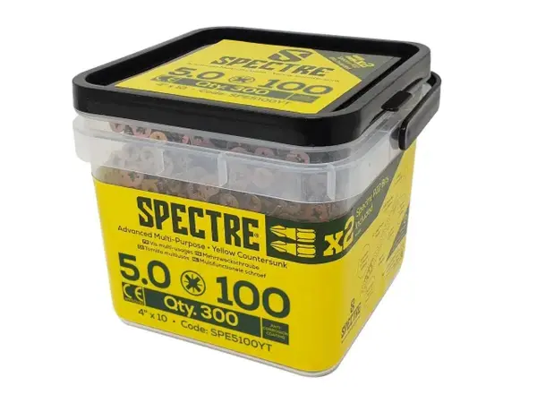 ForgeFix Spectre™ PZ 互換木ねじ 5.0 x 100mm タブ (300本入り)