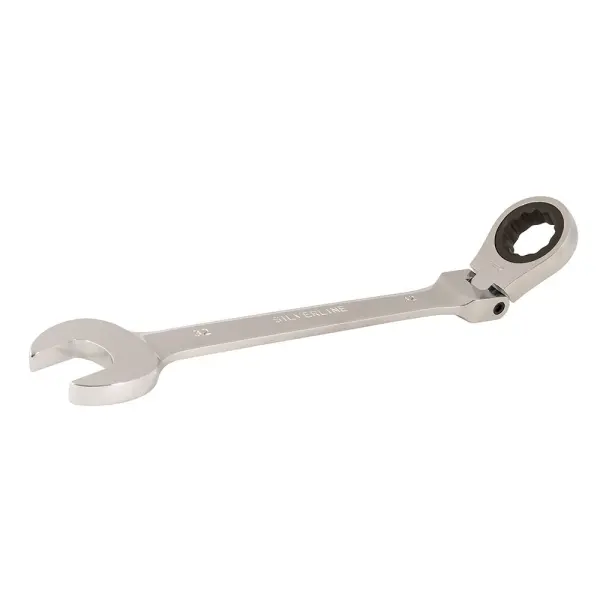 Silverline Flexible Head Ratchet Spanner, 32mm, Chrome Vanadium