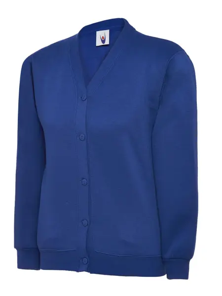 Uneek - Kinder Cardigan - 50% Polyester 50% Baumwolle - Royal - Größe 11/13 JAH