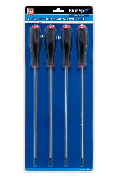 Blue Spot Tools - 4-teiliger 10” Torx Schraubendreher-Set