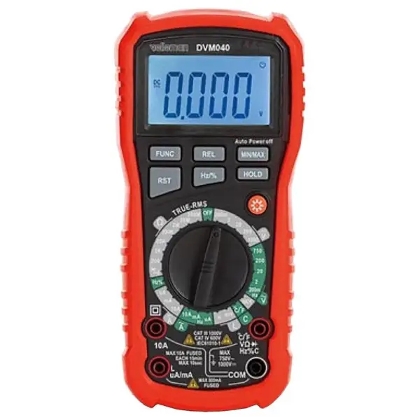 Velleman Digital Multimeter with Temperature Probe, 750V AC/1kV DC