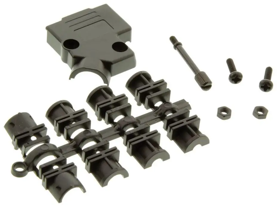 MH CONNECTORS Connettore a Baionetta a 9 Vie Nero in Plastica, Angolo 45°