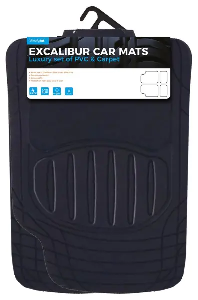 SIMPLY Excalibur Luxury Car Mats, Set of 4