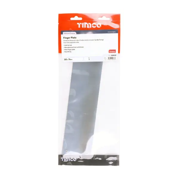 Plaque de poussée Timco - Chrome poli
