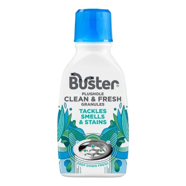Buster Plughole - Pelet Pembersih & Penyegar Lubang Longkang 300g
