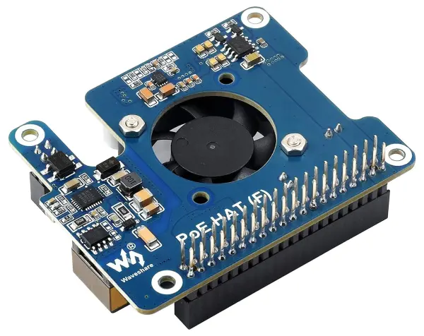 Waveshare PoE HAT with Cooling Fan for Raspberry Pi 5