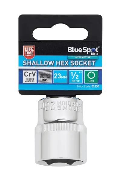Blue Spot Tools Soket Hex Pendek 23mm