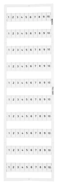 WAGO WMB Marking Card, 1 to 10