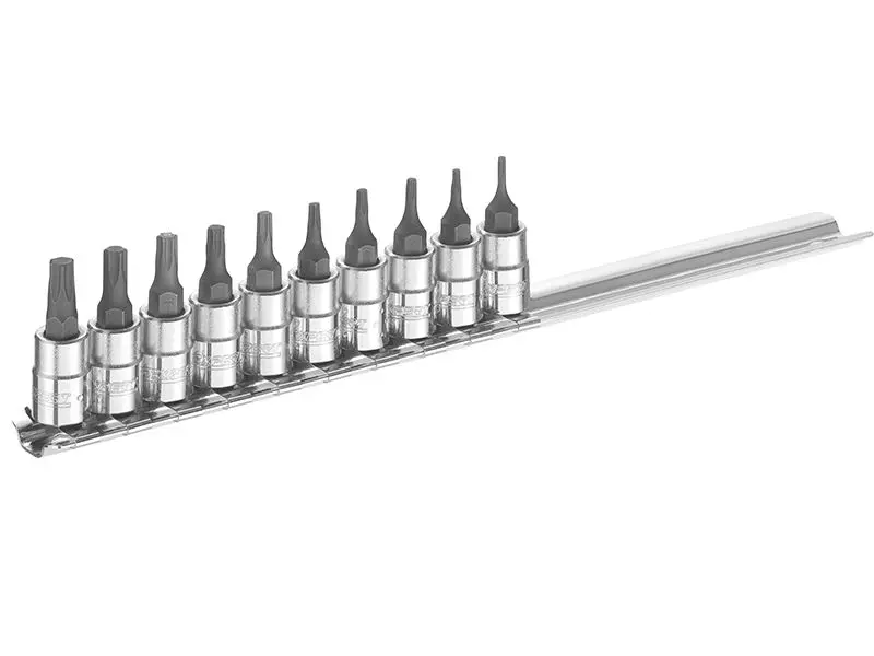Expert Tacar Socadóirí TORX 1/4in Orlach, 10 Píosa